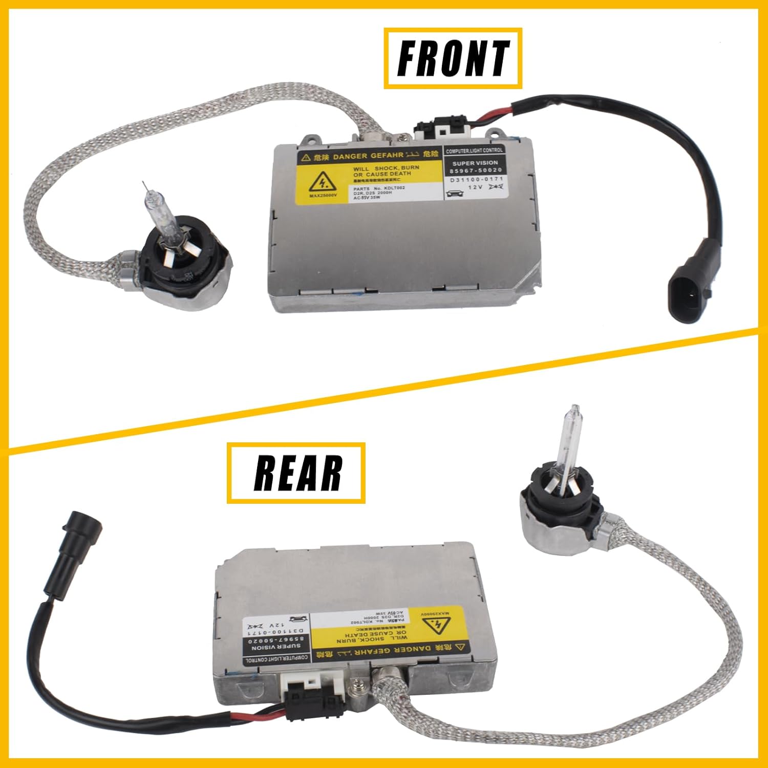 Boine KDLT002 Xenon HID Headlight Ballast Assembly Module Compatible with Lexus IS300 ES300 LS430 SC430, Mazda 6 RX-8, Toyota Avalon Sienna Celica Prius