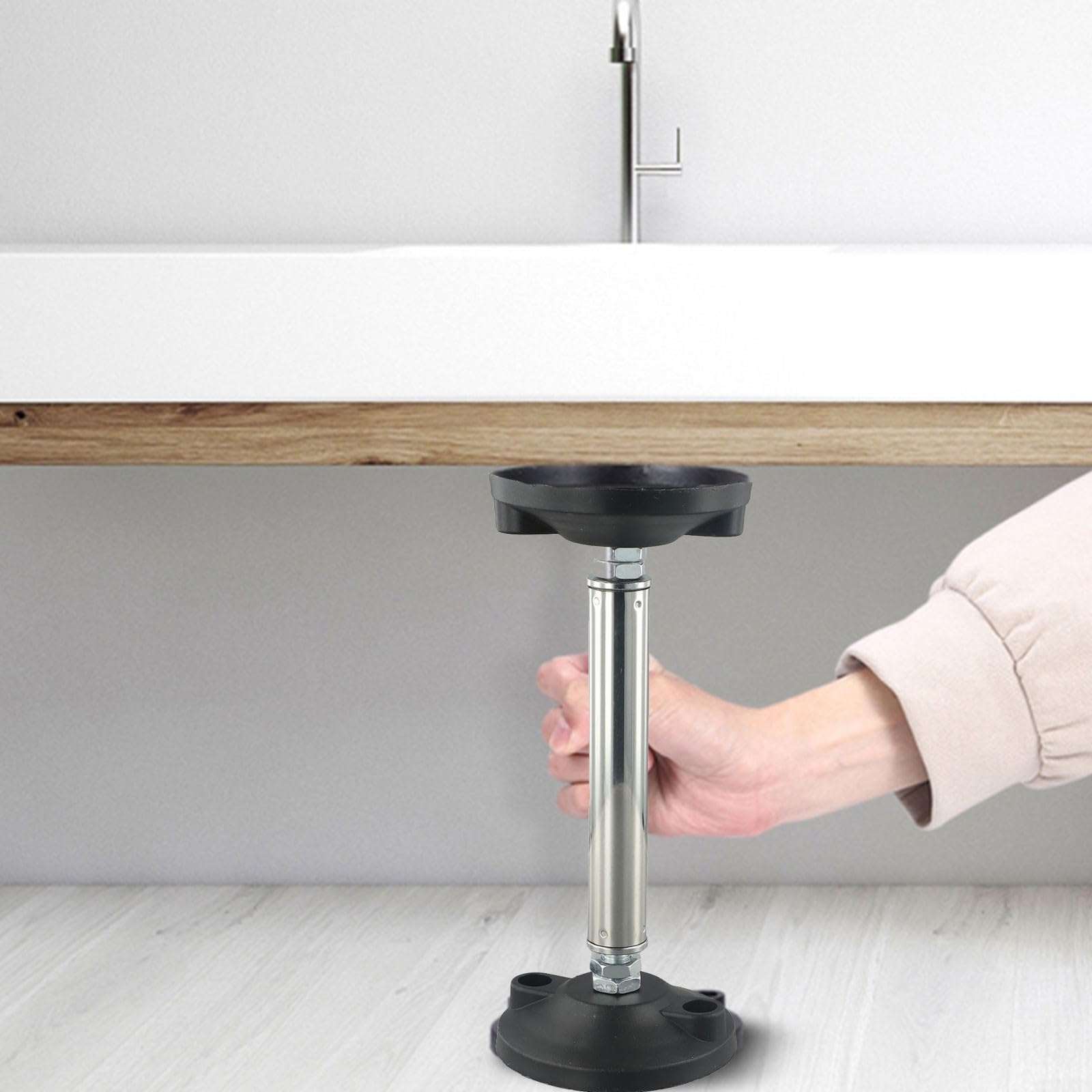 Barre de support télescopique robuste pour armoire - Hauteur réglable - Charge maximale de 300 kg (23-37 cm)