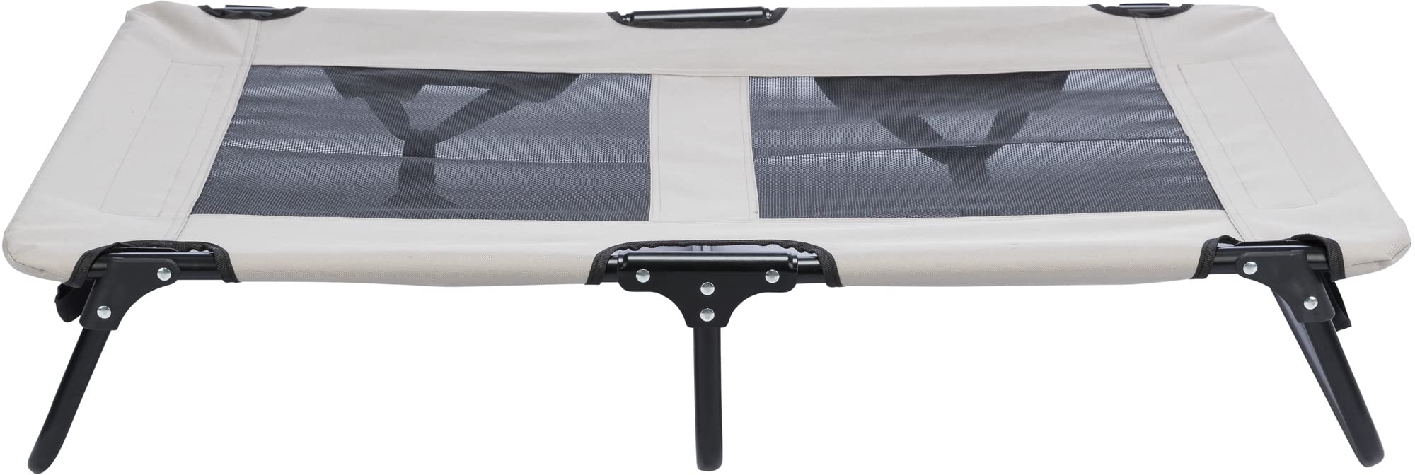 Trixie Hundeliege Strong, weich & waschbar – 99 x 19 x 50 cm, beige/schwarz | Gemütliches, weiches Liegekissen – für Hunde, rutschfester Boden, waschbar und pflegeleicht, angenehm weicher Schlafkomfort