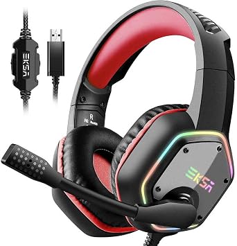 Stil ve Performans RGB LED I kl  7.1 Stereo HD S per Ses Usb Gaming Oyuncu Kulakl k S YAH-KIRMIZI