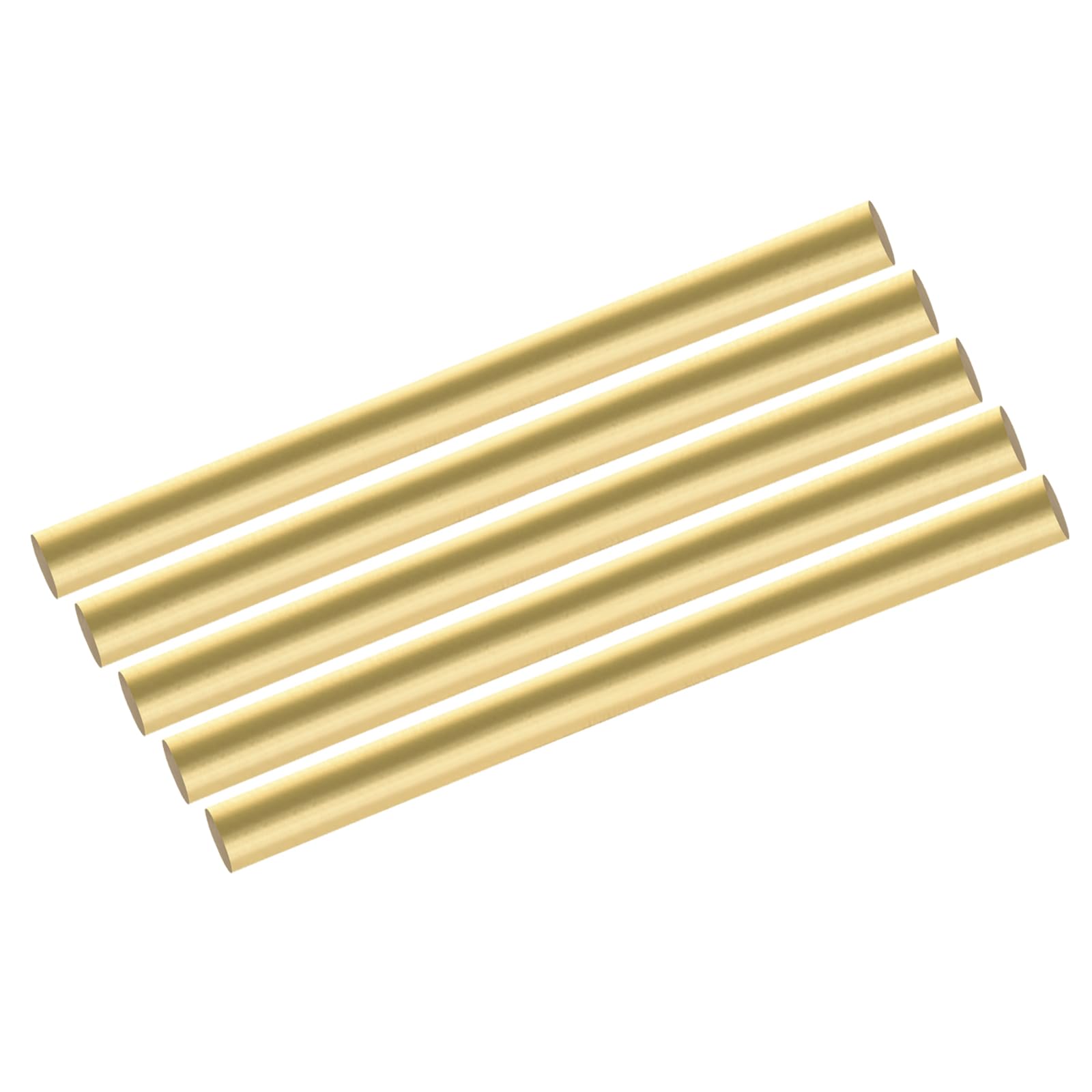 Messingstangen 8 Mm X 100 Mm – 5 Stück, Vollmaterial Rundstab Für DIY, Griffe, Modellbau & Handwerk
