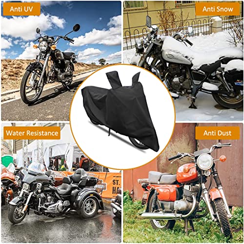 Image of All Weather Protection Scooty Bike Cover for Pulsar 150 Large - Anti UV - Dustproof - Polyester Top of The Line Scooty Cover Black