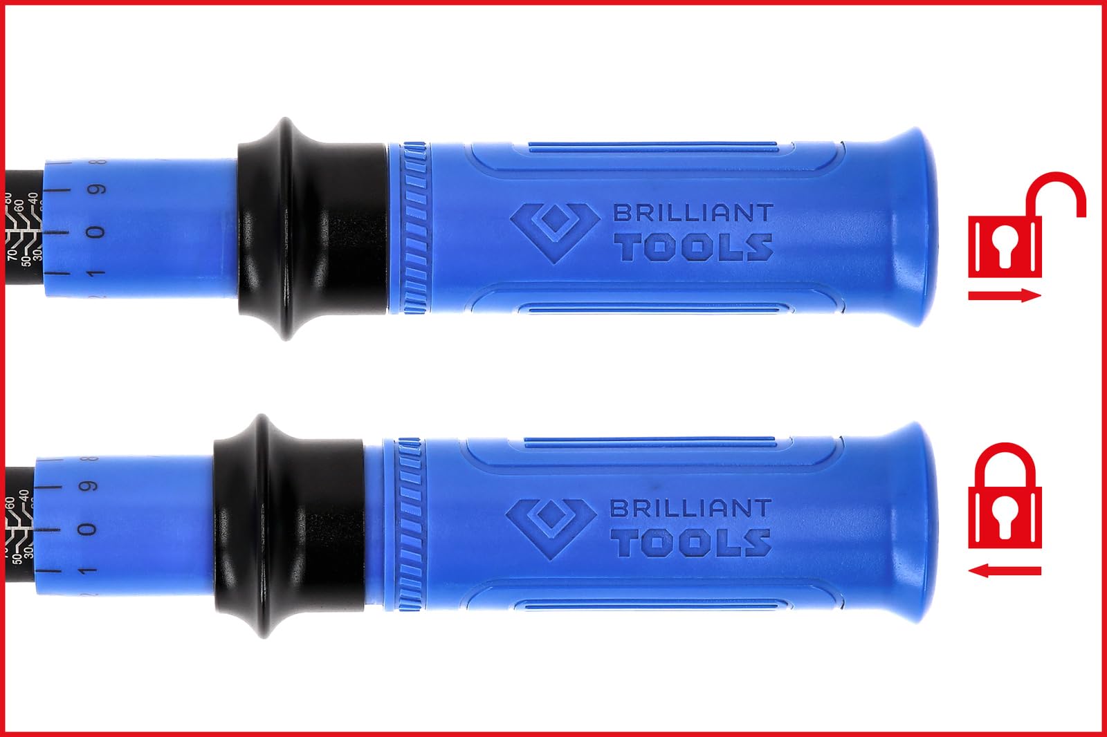 BRILLIANT TOOLS BT141918 - Chiave dinamometrica a cricchetto reversibile, 3/8", 10-60 Nm [Powered by KS TOOLS]