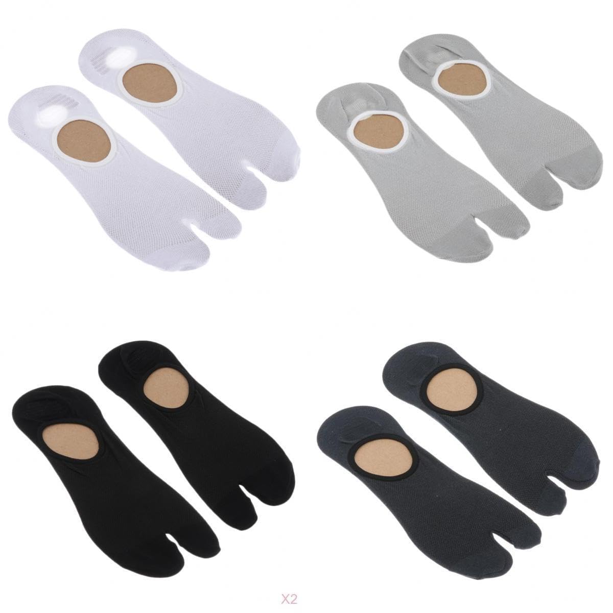 calandis CALANDIS™ 5 Pairs Male Split 2 Toe Flip Flop Socks Japanese Tabi Socks Sports Anklets | Mens Clothing-picture-16