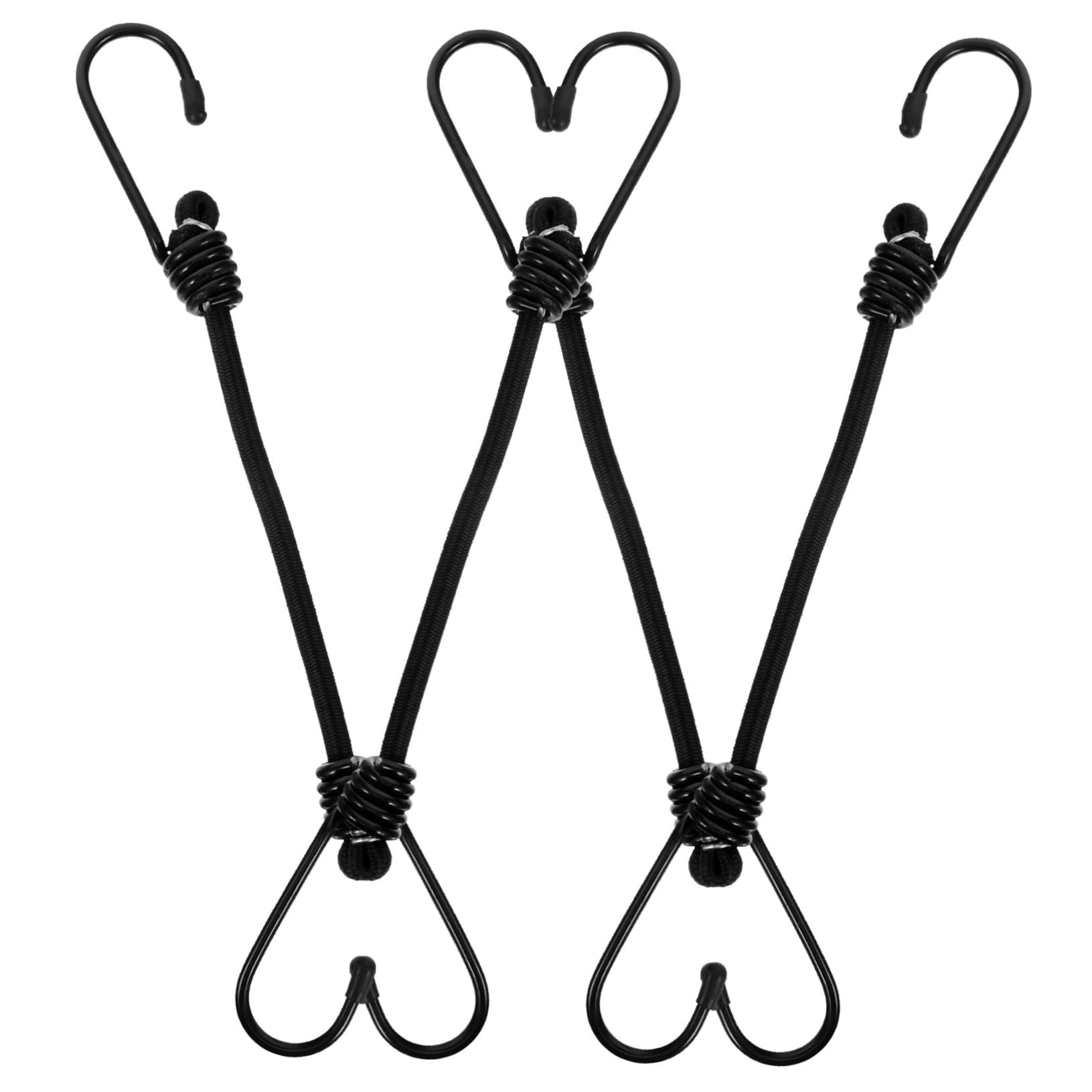 Unomor 4pcs Luggage Bungee Cord Tie Elastic Straps for Bike Motorcycle Car Cargo Binding Belt Hooks