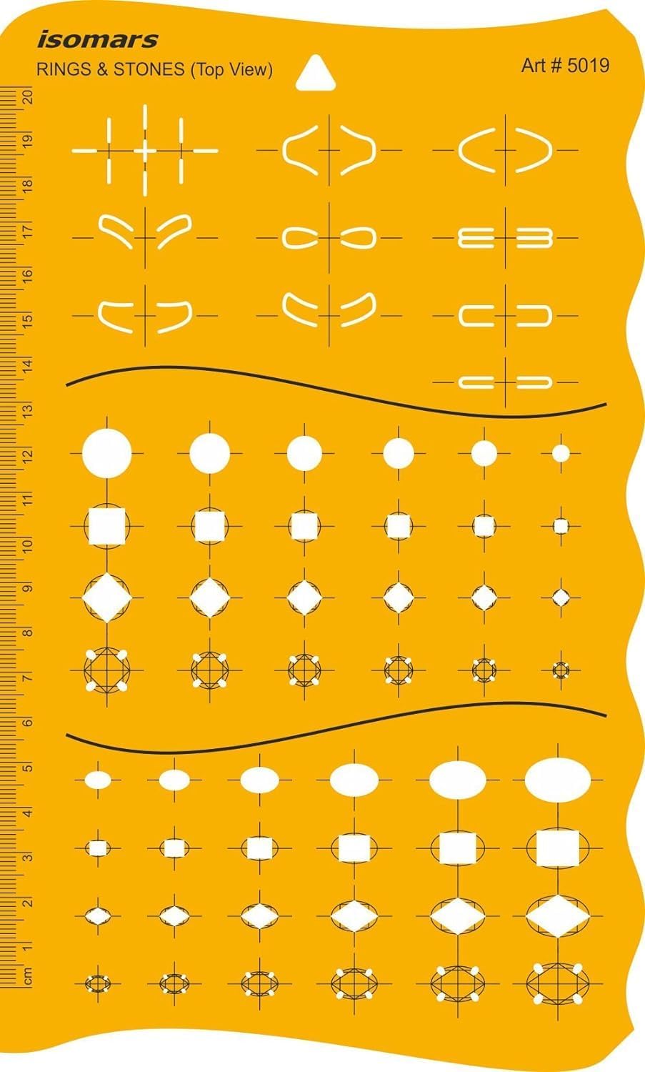 Isomars Jewelry Design Template – Art & Craft Drawing Stencil for Sketching, Drafting & Jewelry Making