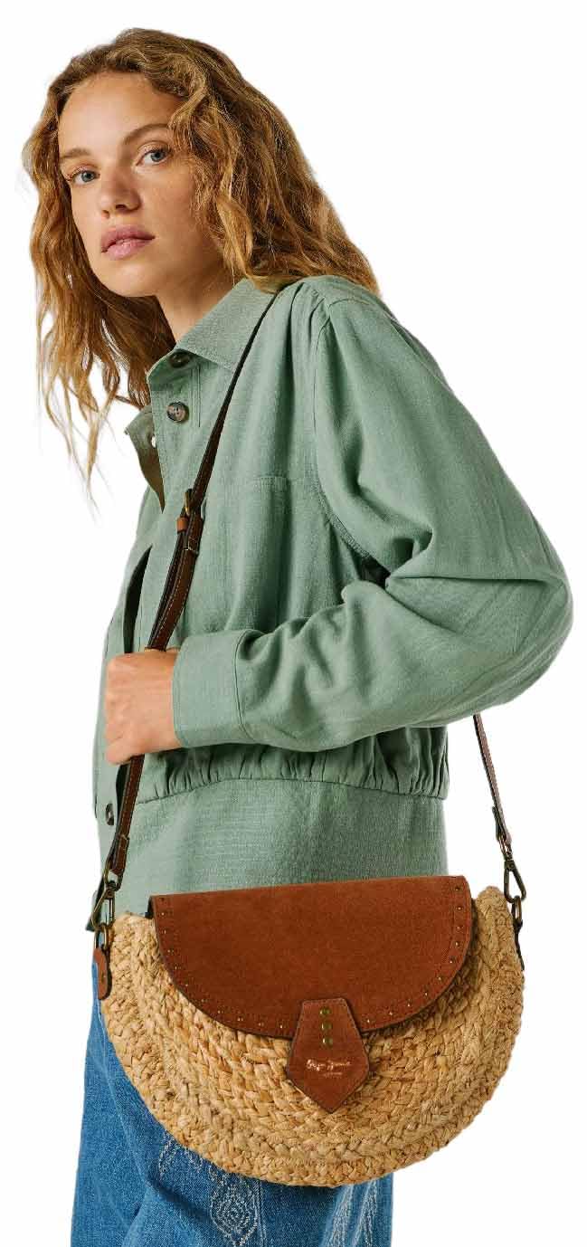 Pepe Jeans Damen Saddie Barker Tasche, Braun (Hellbraun), Einheitsgröße