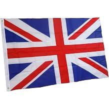 Rhungift Heavy Duty Outdoor Flag 5ft x 3ft 150cm x 90cm Premium Quality Heavy Duty 210D Nylon Brass Grommets UV Resistant Waterproof Indoor Double Stitching UK 150X90CM