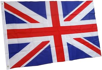 rhungift Outdoor Heavy Duty British Flag 3x5 FT,Premium Quality Oxford Nylon 210D, Union Jack Flags, Double Stitching Lock United Kingdom UK Flags for gifts