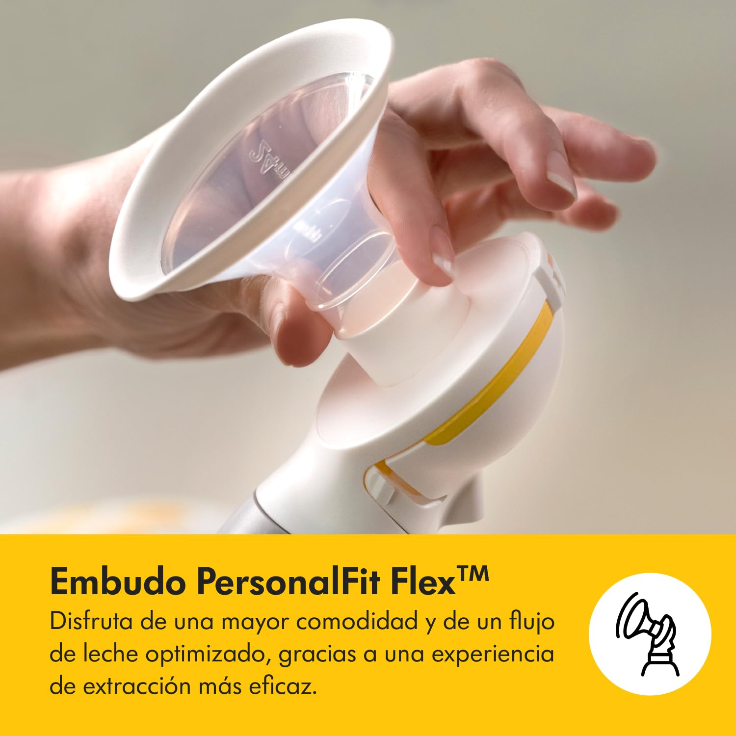 Medela extractor de leche eléctrico individual Solo, extracción silenciosa, recarga mediante USB, embudos PersonalFit Flex y tecnología 2-Phase Expression, Solo