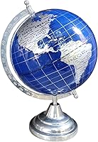 Vista 4 de Globo giratorio decorativo de alta calidad con arco y base de metal, globo del mundo, decoración del hogar, oficina