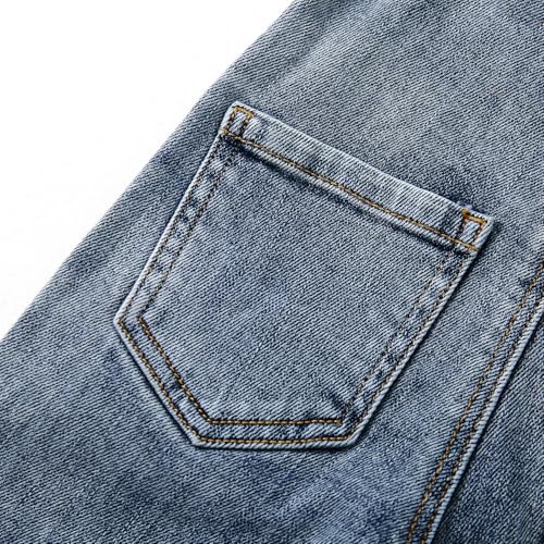 KIDSCOOL SPACE Baby Girls Denim Overalls, Cardigan Style Jeans Workwear3