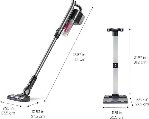 Miniatura 2 de IRIS USA Power Brush - Aspiradora inalámbrica para alfombras de bajo perfil y suelos duros, soporte y accesorios 6 en 1, indicador LED de succión de
