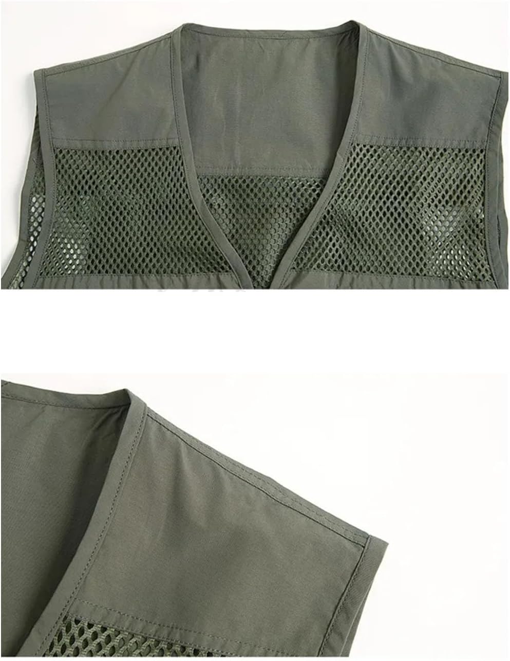 Plus Size Cooling Mesh Vest For Men - Quick-Dry Sleeveless Fishing Work Jacket With Multi-Pockets, Outdoor Wear