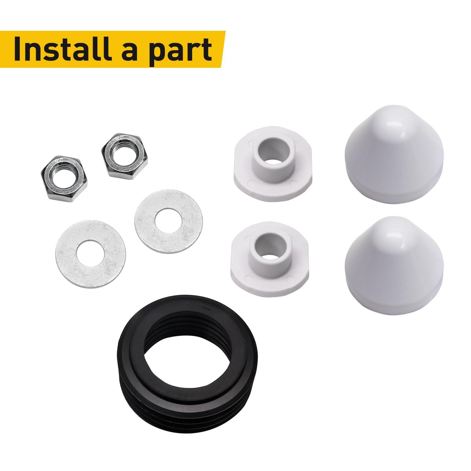 Abflussrohr-Set für WC-Spülkasten, wandhängend, kompatibel mit Geberit 152.426.46.1, PP-Gummimaterial, einfache Installation, WC-Rohrverbinder, Bidet-Teile