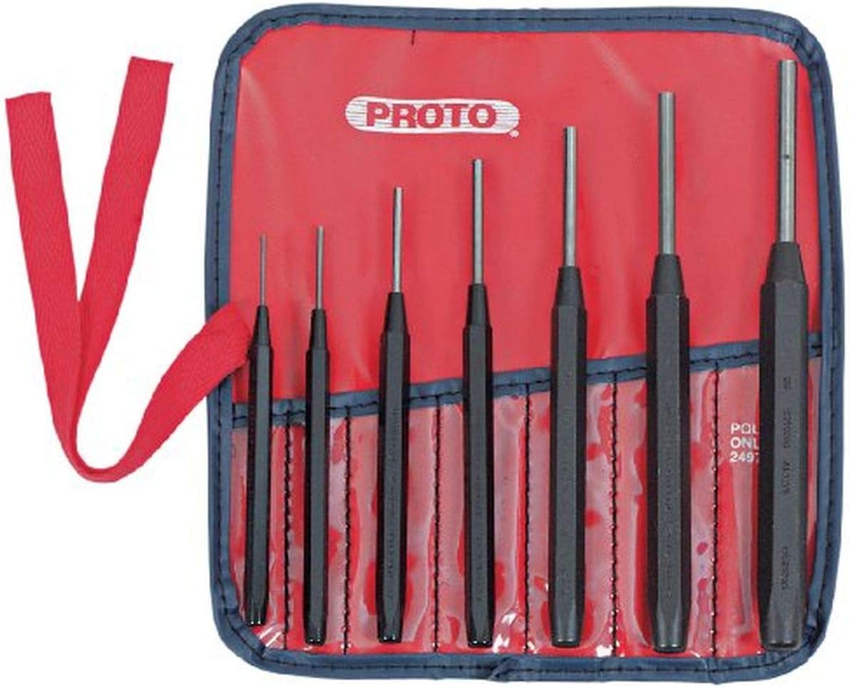 Stanley Proto J47A Pin Punch Set, 7PC Hand Tool Pin Punches