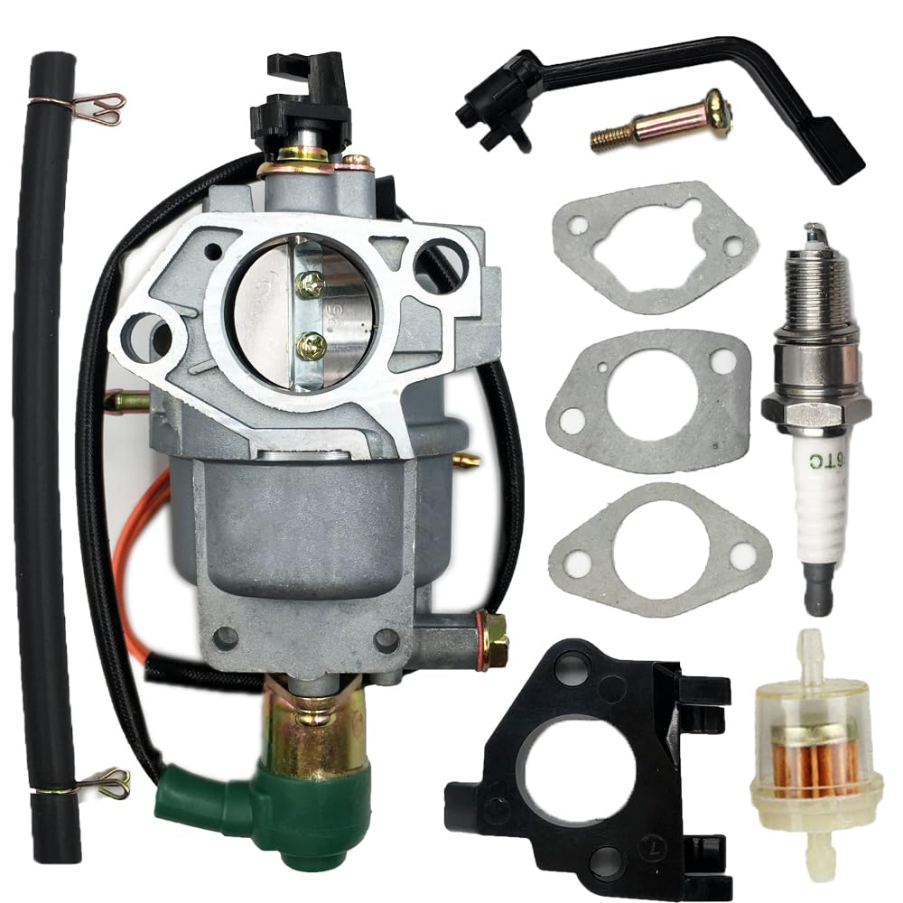 Manual Choke Carburetor replacement Compatible with Raven Rato R390 GEN6500E GEN6500DP 389CC 5500 6500 Watt Gas Generator Carb