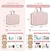 HOTOR Travel Toiletry Bag - Hanging Toiletry Bag for Women & Men, Makeup Bag/Big Comparment, Waterproof for Travel Accessories, Travel Essentials, Medium, Pale Pink