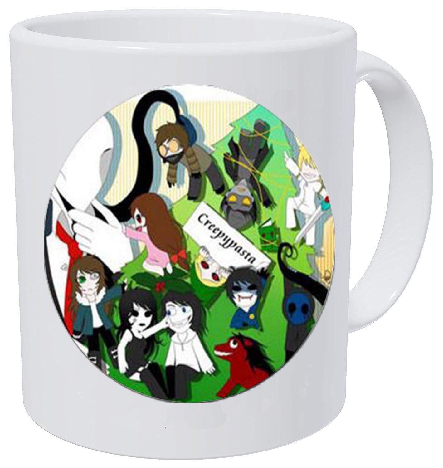 Creepypasta Necklace for Fans Jeff The Killer Ticci Toby Clockwork Anime Patterns Glass Dome Long Coffee Mug from Your Sonogram