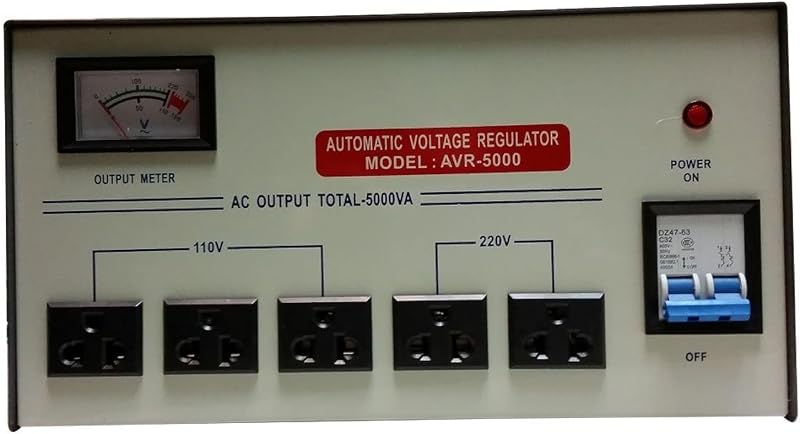 WGC 5000 Watt Step Up/Down Voltage Converter Transformer AVR-5000, 5 Year Warranty, Fuse Protection and Automatic Voltage Regulator - Two Way Transformer - 110 to 220 V or 220 to 110 V (5000 WATTS)