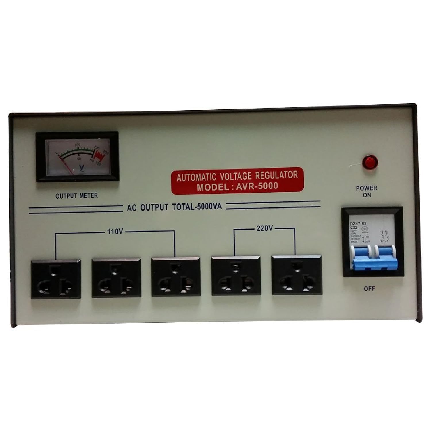 WGC 5000 Watt Step Up/Down Voltage Converter Transformer AVR-5000, 5 Year Warranty, Fuse Protection and Automatic Voltage Regulator - Two Way Transformer - 110 to 220 V or 220 to 110 V (5000 WATTS)