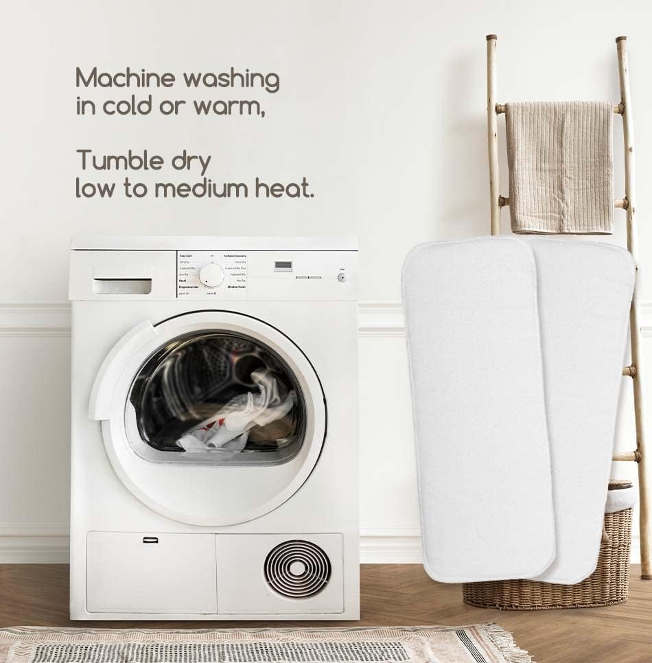 Miniatura 8 de Kawaii Baby Inserto de pañales de tela de etiqueta premium, 5 capas, lavable, reutilizable, uso con pañal de tela de tamaño único, paquete de 10