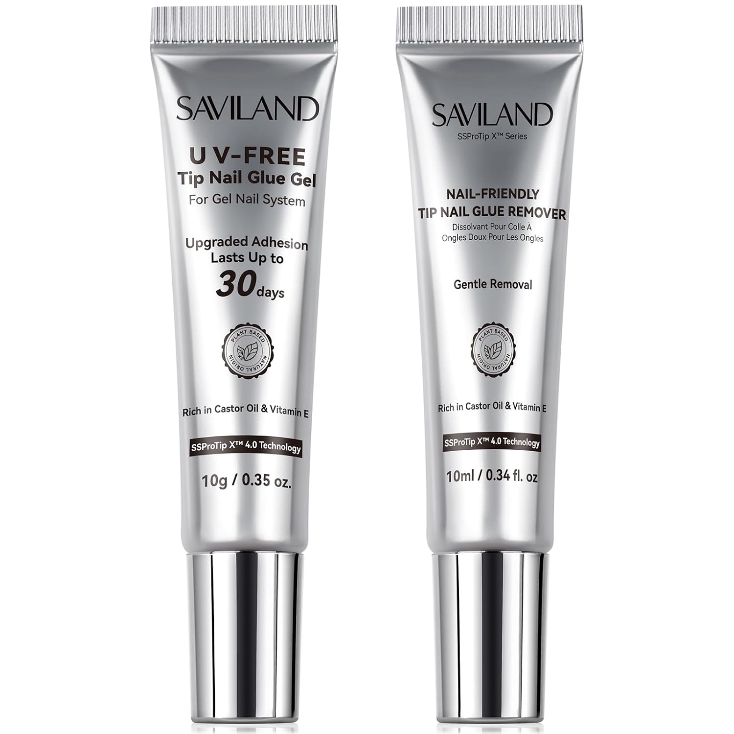 SAVILAND Nail Glue Gel for Press On Nails - Long-Lasting & Fast Removal