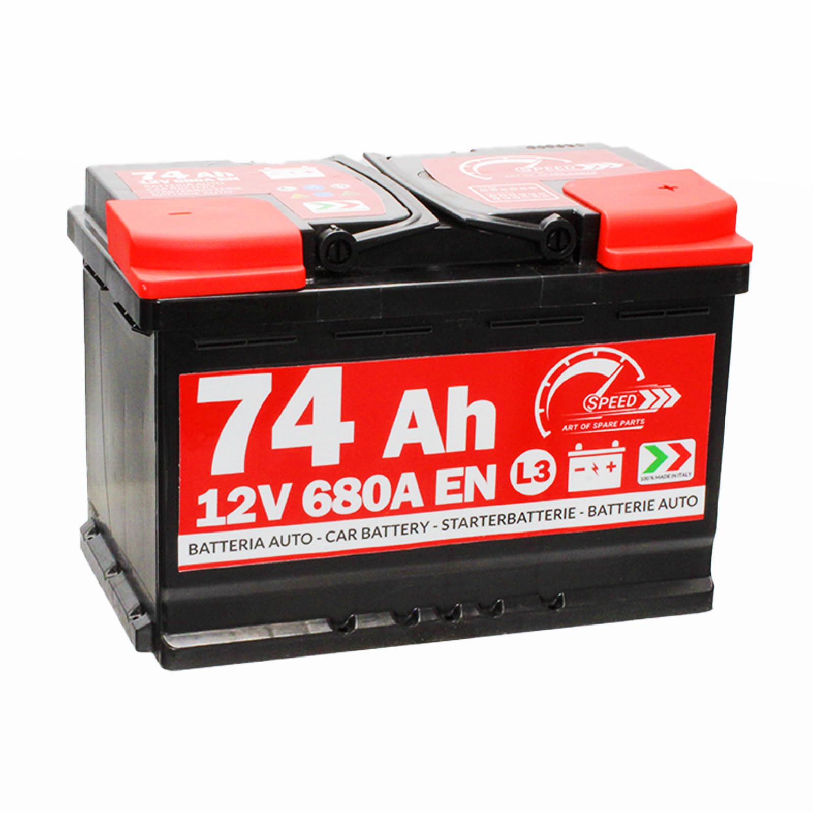 Batería Coche Speed by SMC 12 V 74 Ah 680 A con Polo Positivo a derecha L374 Código | L374 Código