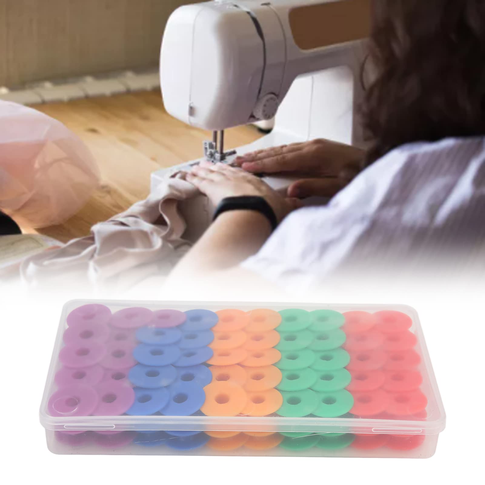 5 Bobine In Plastica Colorata Per Macchina Da Cucire Medion - Accessorio Ricambio Universale