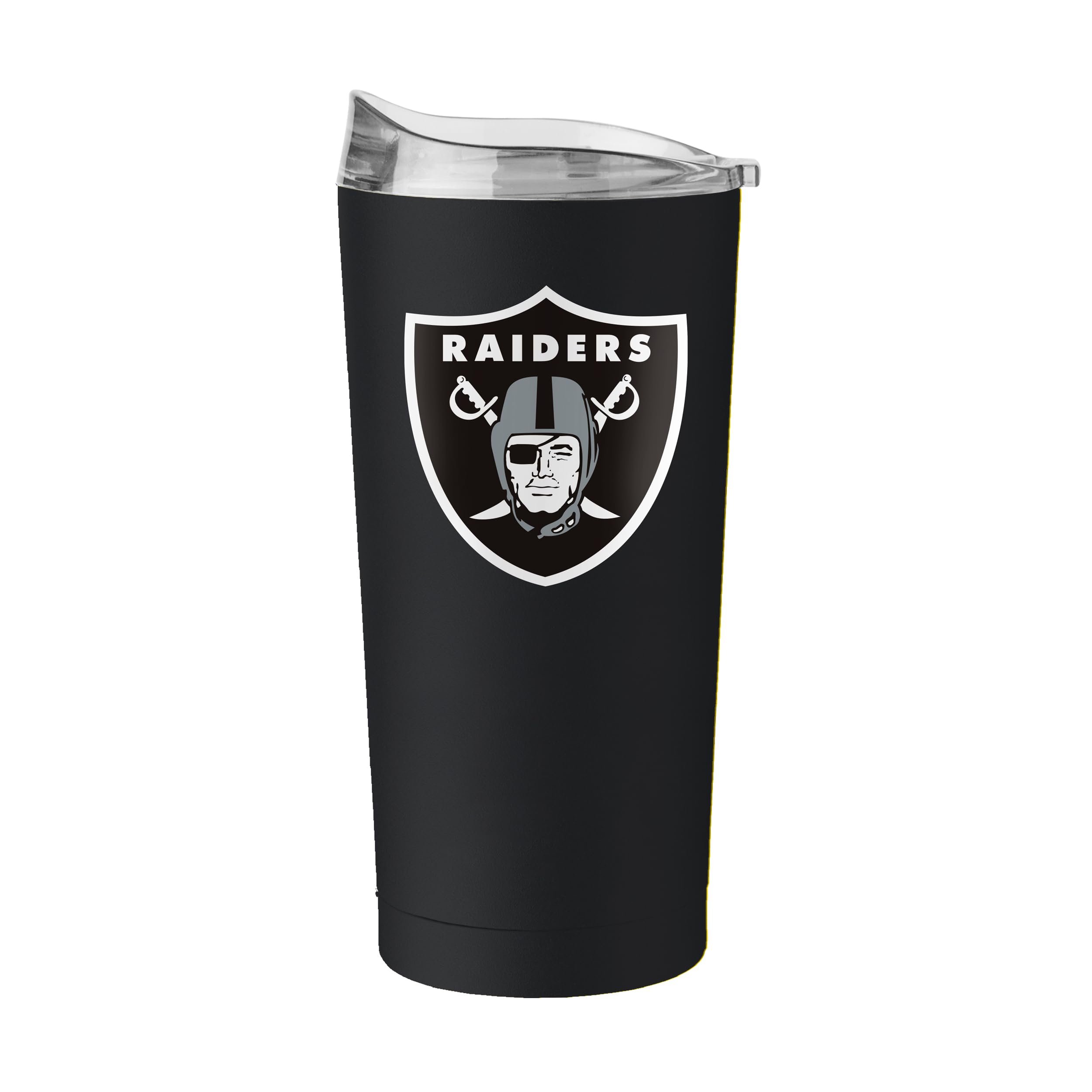 FANMATS NFL Oakland Raiders 20 oz Stainless Steel Tumbler — Powder-Coated | 20 Fluid Ounces | Vacuum Insulated | Team Color