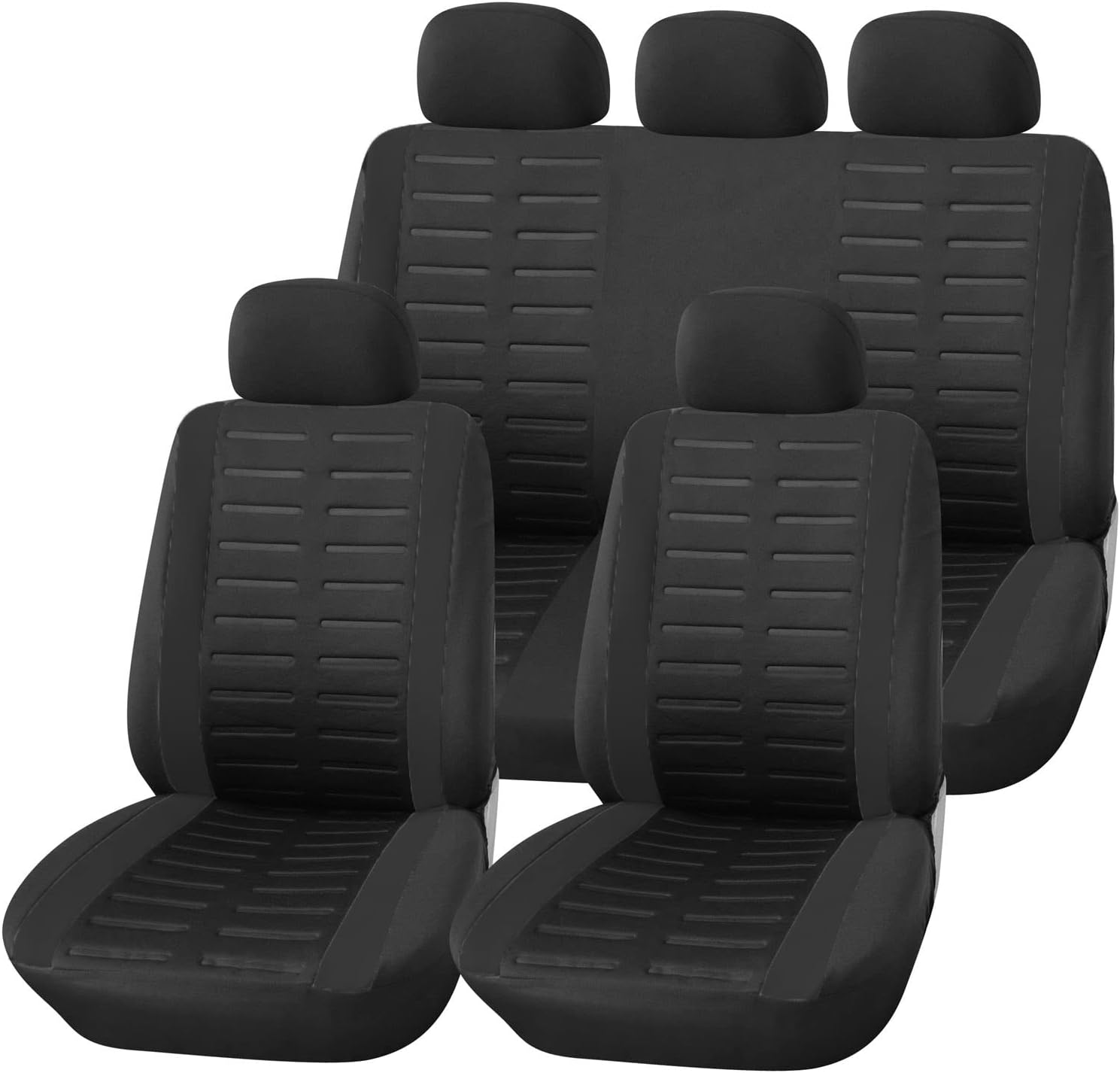 Set Copri-Sedili Auto Universali 5 Pezzi - Rimovibili E Lavabili, Colore Giallo