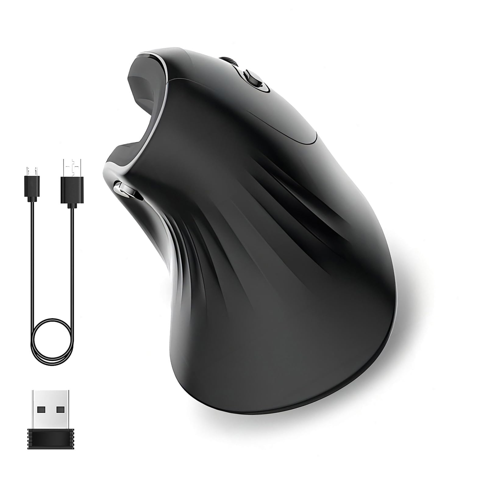 Naroote Mouse Verticale, Mouse Ergonomico Mouse Tunnel Carpale Mouse Cablato Mouse da Gioco Verticale T27 Versione Cablata Design Ergonomico con Esperienza di per PC Desktop Portatile