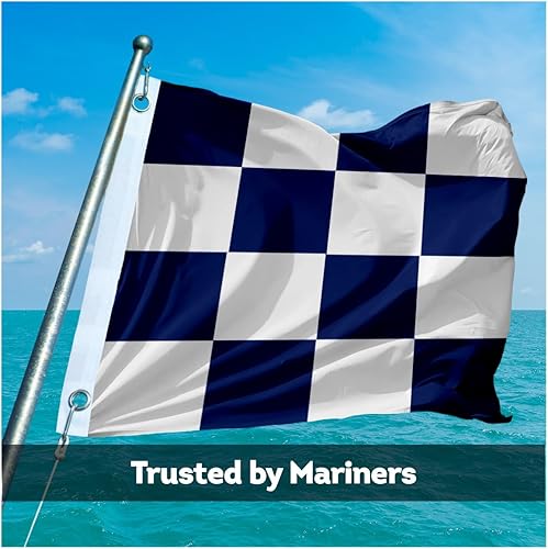 Miniatura 6 de AGAS Noviembre Code N Marine Signal - Bandera de 4 x 6 pies, nailon 200D impreso, cabecera de lona, ojales de latón, bordes cosidos y no destiñen,