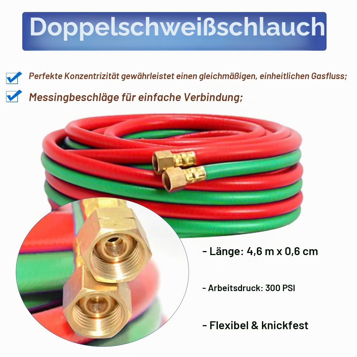 Schneidbrenner-Set, Oxy-Acetylen-Fackel-Set, tragbarer Gasschneidbrenner und Schweißset mit Heizspitze, Acetylen-Sauerstoff-Gasregler, Doppelgasschlauch-Schweißgläser