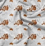 Soimoi Voyage Tissu de canard en coton imprimé