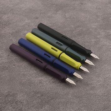 1pc Matte Purple Fountain Pen Plastic EF/F Nib Frosted Fluorescence Green Stationery School Office Supplies Ink Pens(03,F NIB)