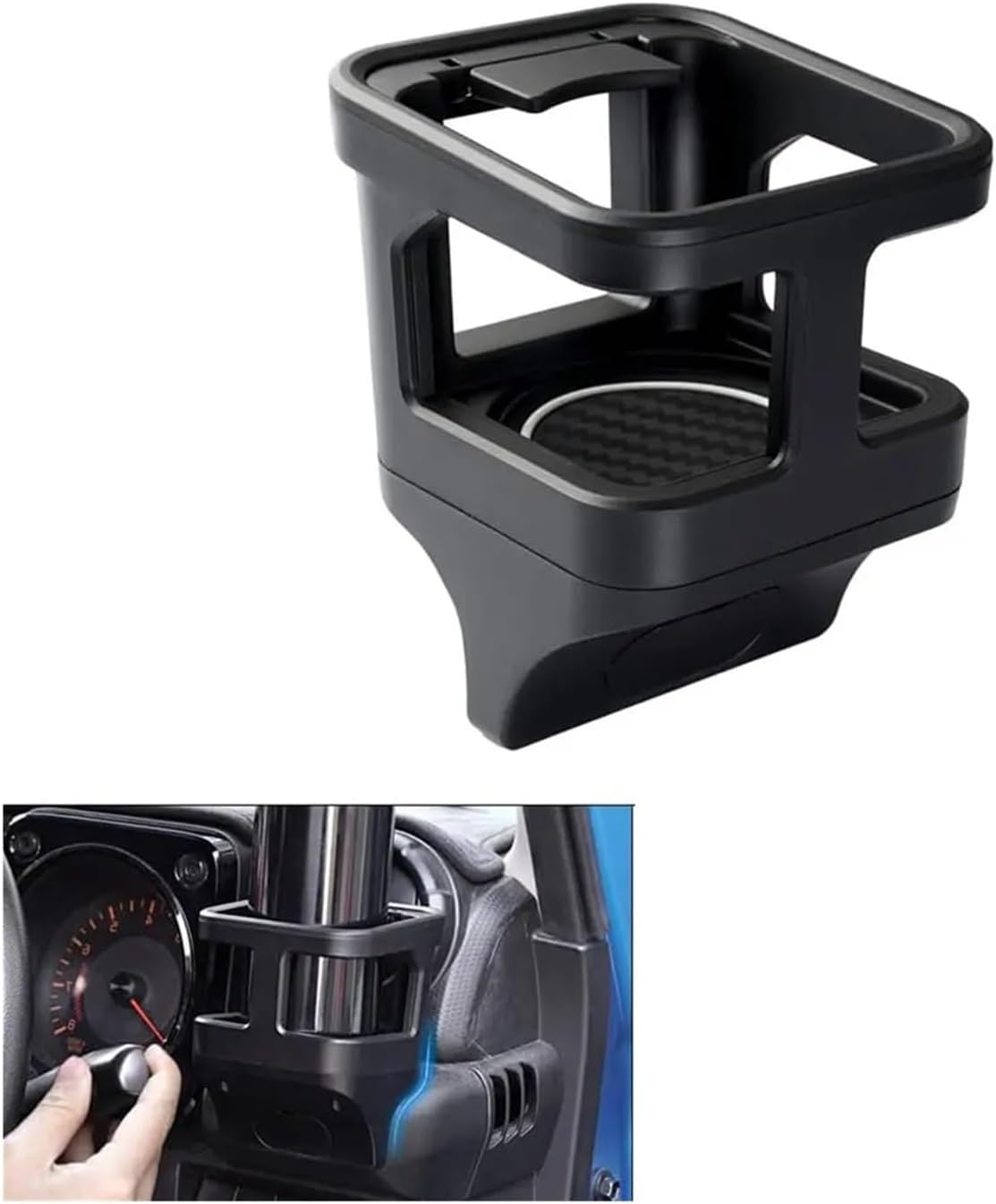 Car Cup Holder Cup Holder Fit for Suzuki Jimny JB64 Sierra JB74W 2019 2023 Accessories Stick-on Cup Holder Car Interior Accessories(Black)