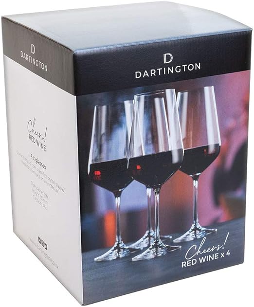 Cheers Crystal Red Wine Glasses, Set of