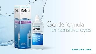 ReNu Multi-Purpose Contact Lens Solution 240 Ml - For Soft Contact Lenses Comfortable Wear, Gentle On Sensitive Eyes, Clean, Disinfect, Rinse, Lubricate And Store Your Lenses, Lens Case Included