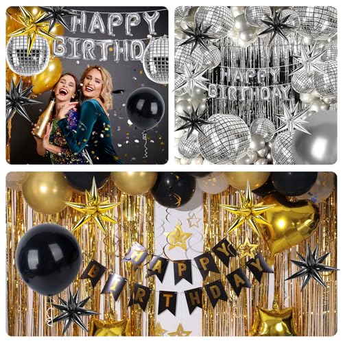 Mcpinky HMC2696 6Pcs Disco Ball Ballons, 25 Inch Disco Foil Ballons Aluminum Helium Balloons Large Metallic Balloons For 80S 90S Dance Party Birthday Wedding thumb #4