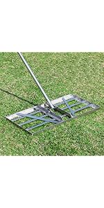 Gardtech Rasenrakel 220cm Edelstahl - Verstellbarer Nivellierrechen Für Garten