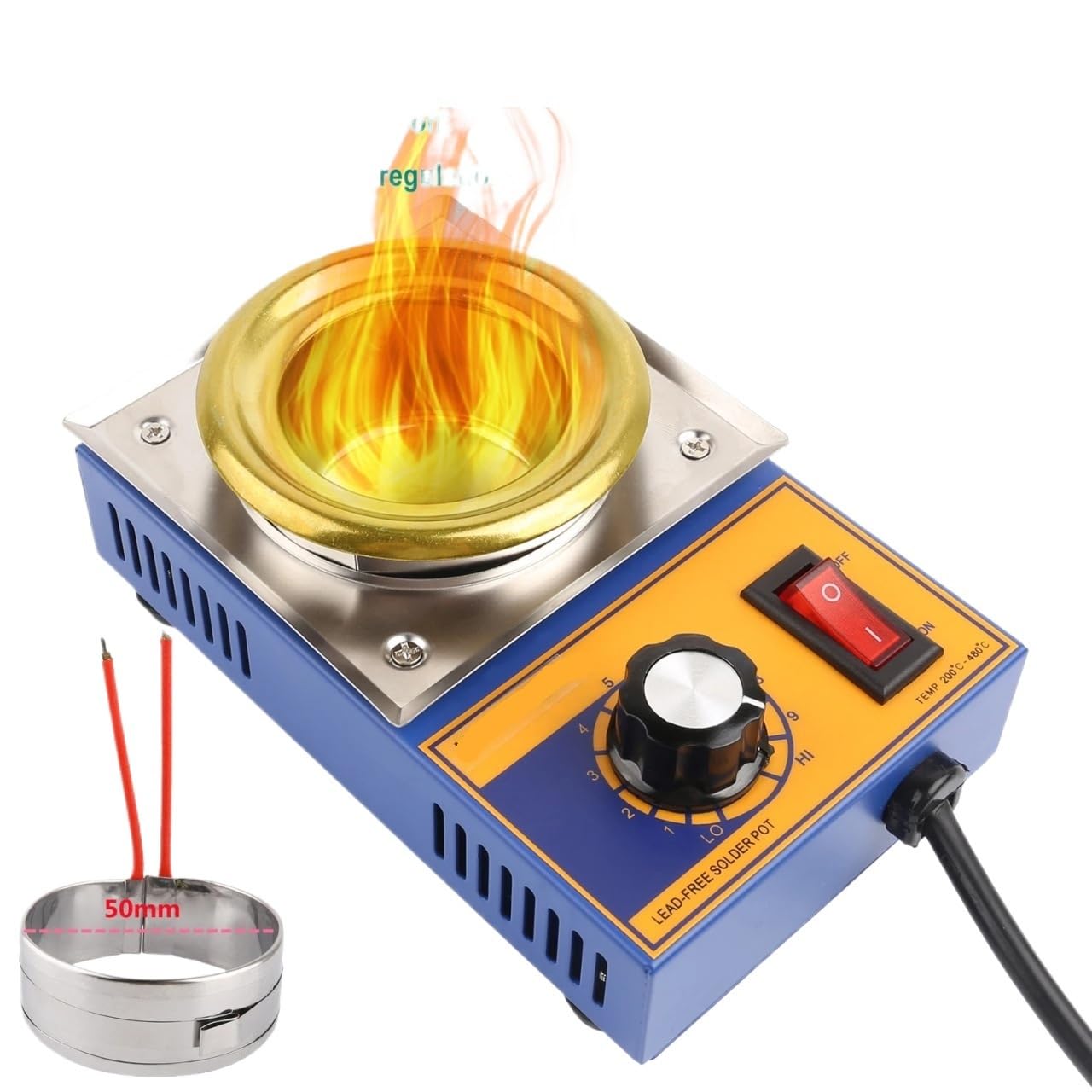 200/250/300W Solder Pot Equipment Tin Melting Furnace Soldering Temperature Control Desolder Bath for Electricians(250W Set)