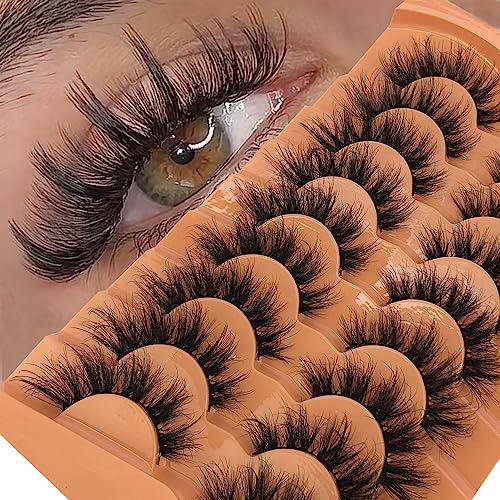 HBZGTLAD Soft Mink Eyelashes 3D Curl Winged End Eye Elongated Fake Lashes Thick Handmade Natural False Eyelash Messy Cross Lash Wholesale (HU-2)