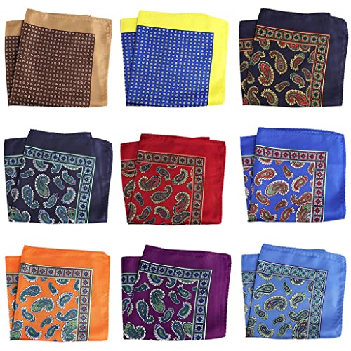 Mouchoir de poche multicolore et petite serviette carrée élégante en tissu pour le quotidien