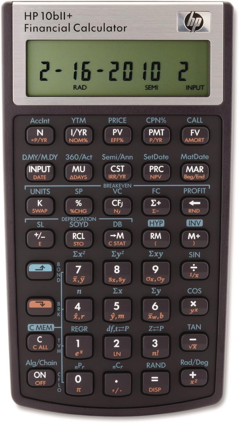 2716570 10bII+ Financial Calculator, 12-Digit LCD