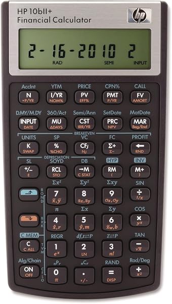 HP 2716570 10bII+ Financial Calculator, 12-Digit LCD