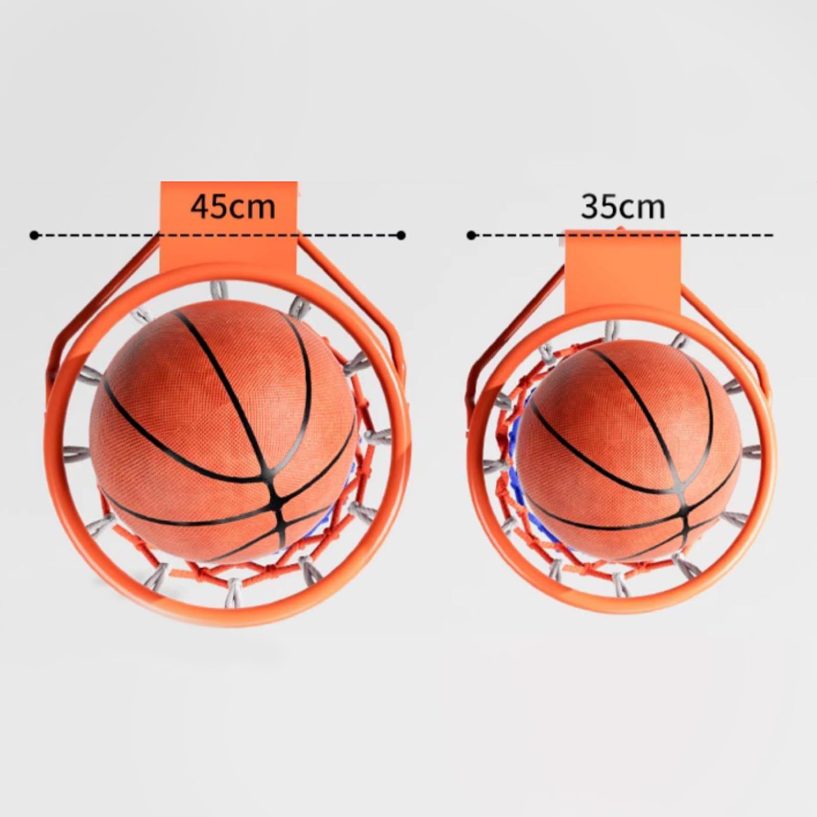 Canestro da Basket A Parete,Canestro Basket Esterno da Muro,Anello da Pallacanestro da Muro per Adulti,con Cinghie,Non Necessita di Foratura,per Recinzione/Albero/Pali