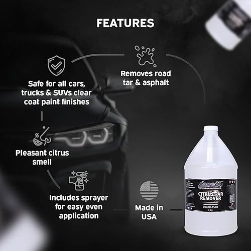 Miniatura 9 de LANE'S Removedor de alquitrán de cítricos para automóviles, desengrasa y elimina el alquitrán de carretera, agradable olor a cítricos, seguro