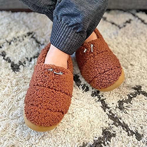 Dearfoams Men's Cedar Sleeping Bag Moc Slipper, Rustic Brown Sherpa, Large | Image 5