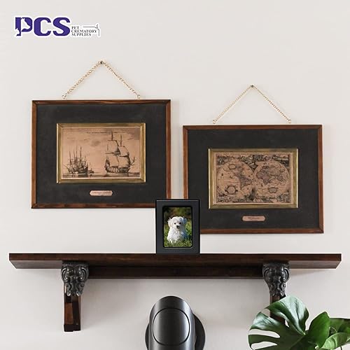 Miniatura 6 de PCS Pet Urns for Dogs Ashes, Dog Photo Urns for Ashes, Pet Cremation Box, Dog Ashes Urn Black-Small Negro,Rojo